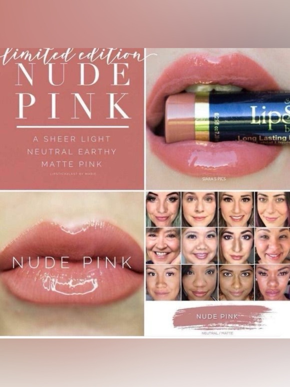 LipSense Nude Pink Sheer Matte Lipstick